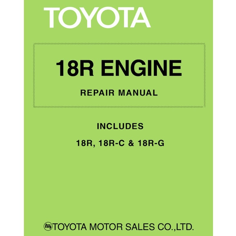TOYOTA ENGINE 18R /18R-C/ 18R-G SERVICE WORKSHOP MANUAL - Image 2