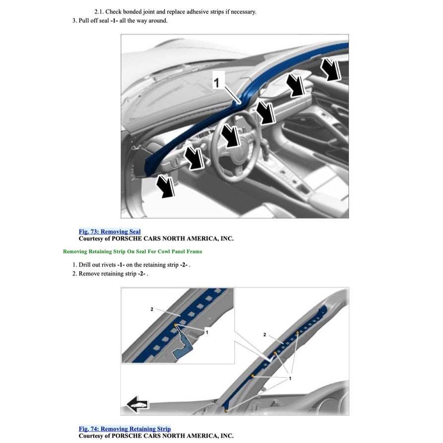 PORSCHE 911 991.1 (2011-2016) CONVERTIBLE TOP SERVICE REPAIR MANUAL - Image 8