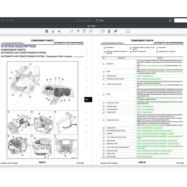 INFINITI Q50 (2014-2022) SERVICE WORKSHOP MANUAL - Image 7