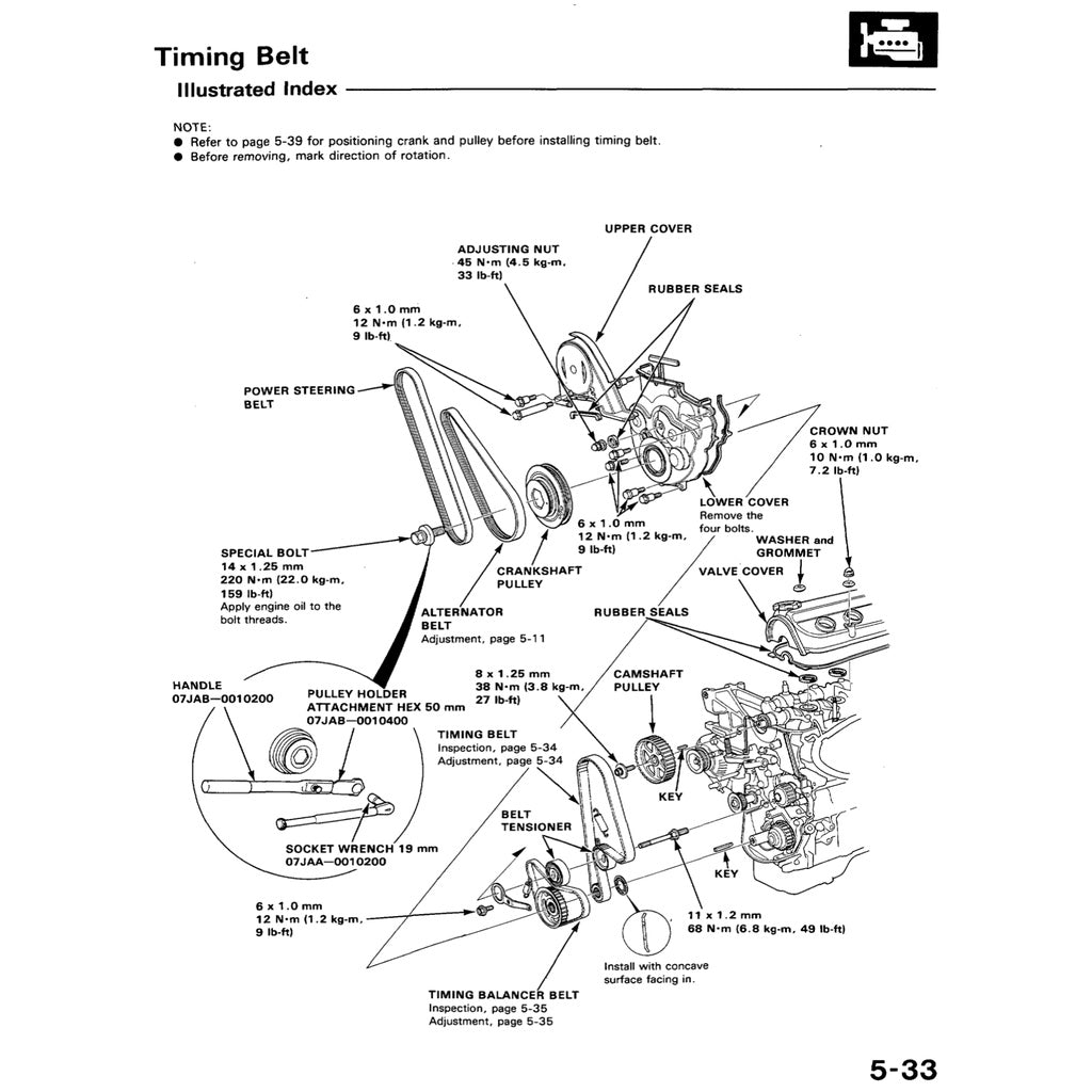 HONDA ACCORD 4 CB (1990-1993) SERVICE WORKSHOP MANUAL - Image 7