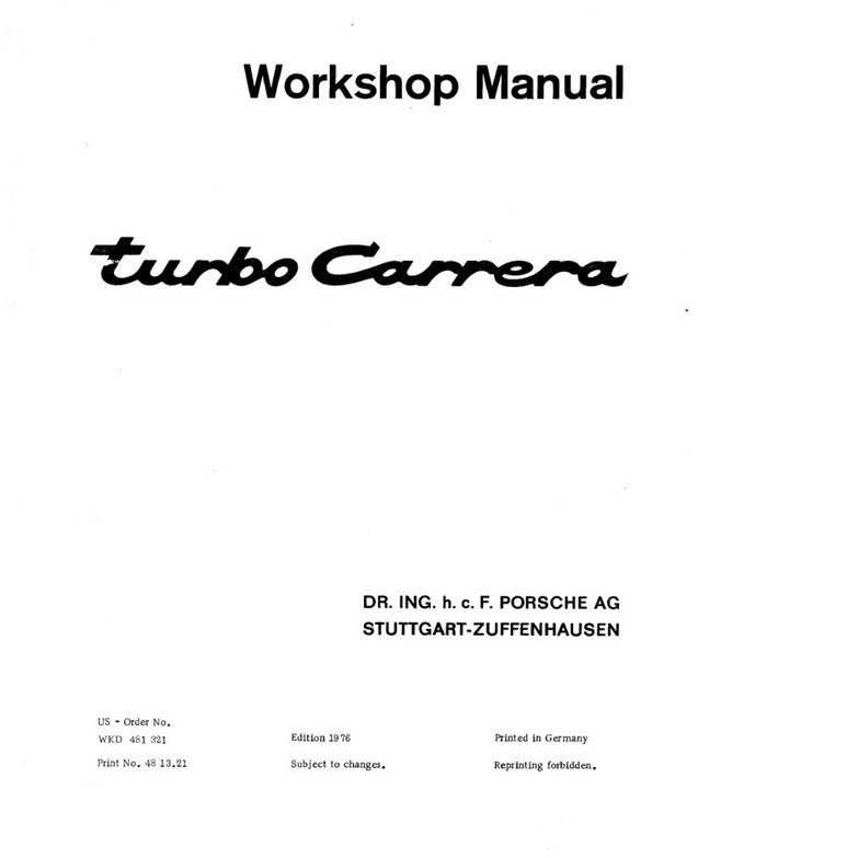 PORSCHE 911 930 T (1975-1987) SERVICE WORKSHOP MANUAL + PARTS CATALOGUE - Image 3
