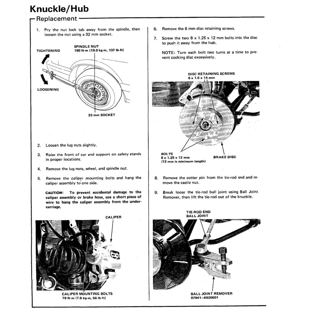 HONDA PRELUDE AB B1-6 BB (1982-1986) SERVICE WORKSHOP MANUAL - Image 9