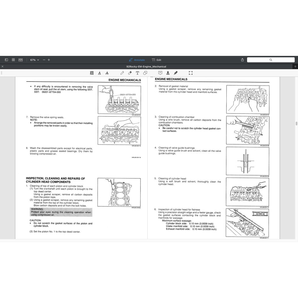 DAIHATSU FEROZA ROCKY F300 (1990-2002) SERVICE WORKSHOP MANUAL - Image 10
