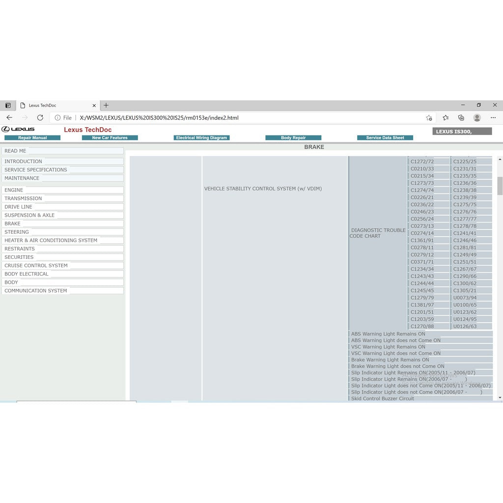 LEXUS IS200/IS250/IS300/IS350 (2006-2013) SERVICE WORKSHOP MANUAL - Image 3