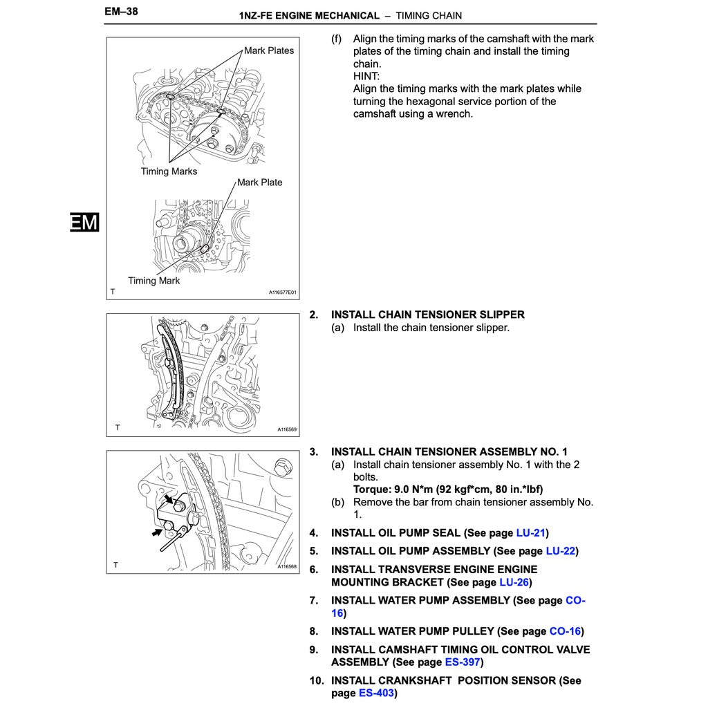 TOYOTA ENGINE 1NZ-FE 1NZFE 1.5L SERVICE REPAIR WORKSHOP MANUAL - VIOS YARIS COROLLA AURIS GEELY GREAT WALL C10 - Image 9