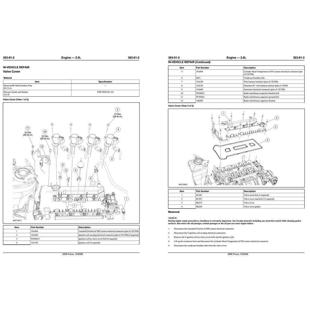 FORD DURATEC 2.0L ENGINE WORKSHOP MANUAL - Image 5