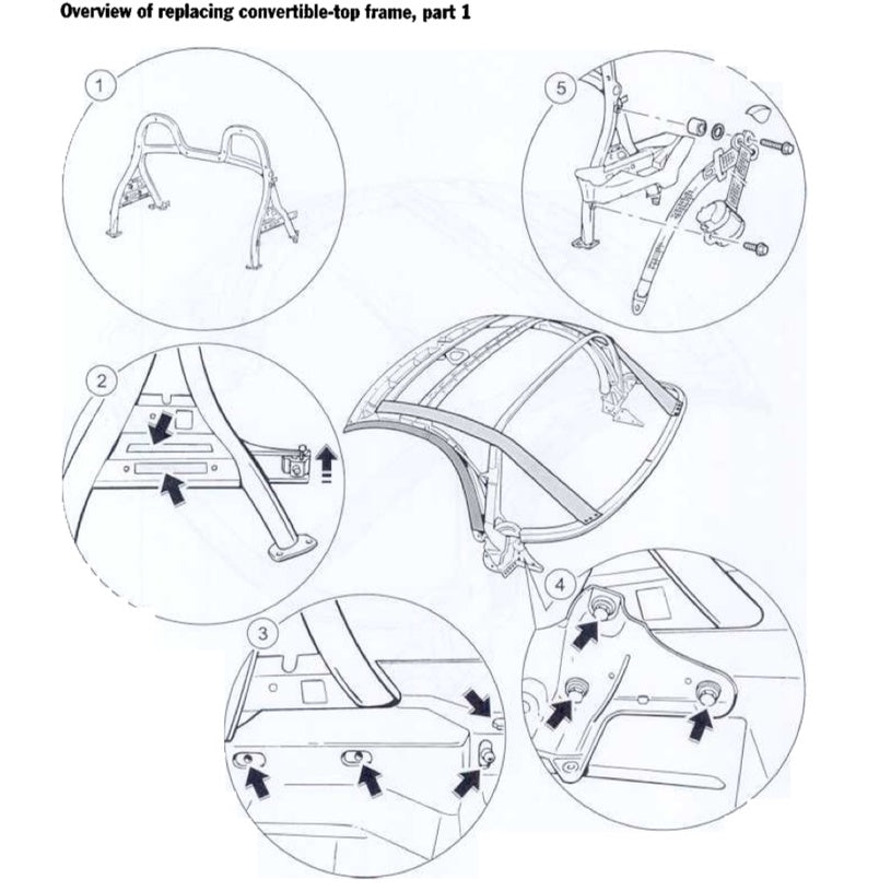 PORSCHE 986 (1997-2004) CONVERTIBLE TOP SERVICE REPAIR MANUAL - Image 10