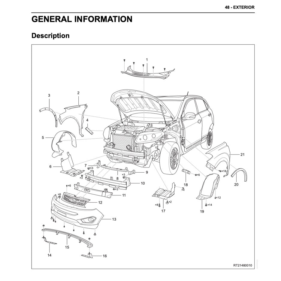 CHERY TIGGO 5 T21 (2014-2021) SERVICE WORKSHOP MANUAL - Image 9