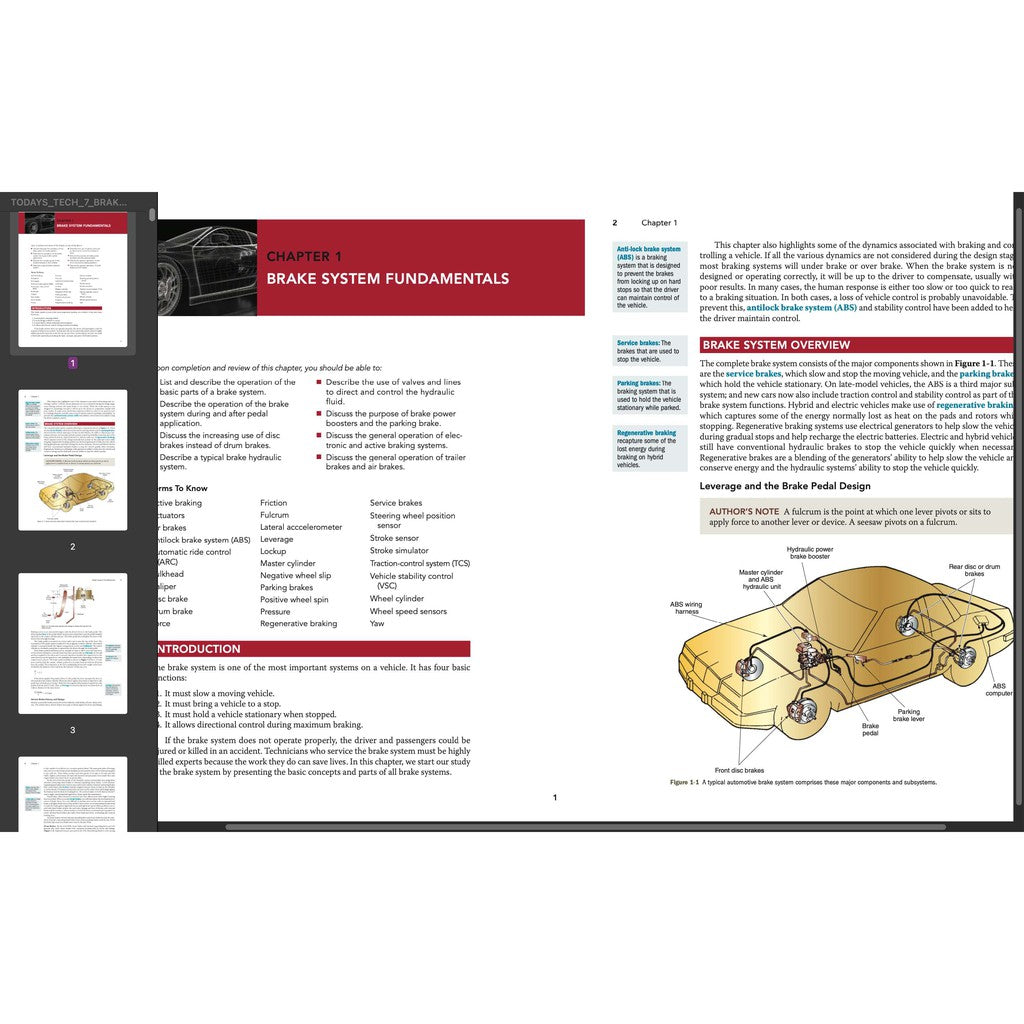 TODAY'S TECHNICIAN: AUTOMOTIVE BRAKE SYSTEMS - TRAINING & WORKSHOP MANUALS - Image 3