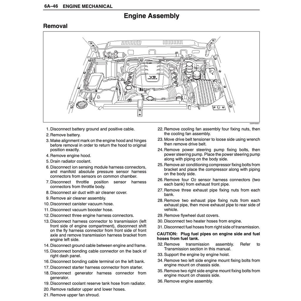 ISUZU TROOPER UX/UBS SERIES (1998-2003) SERVICE WORKSHOP MANUAL - Image 5