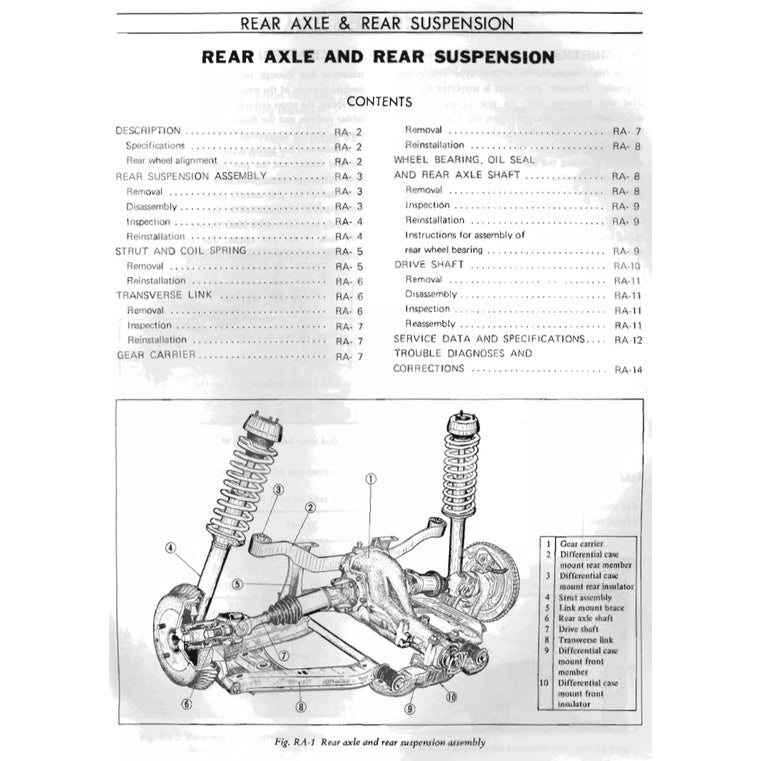 DATSUN 240Z S30 (1969-1973) SERVICE WORKSHOP MANUAL + PARTS CATALOGUE - Image 8