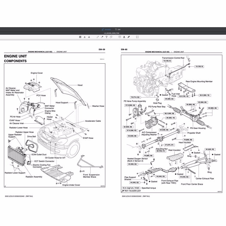 LEXUS GS300 GS400 (1997-2005) SERVICE WORKSHOP MANUAL - Image 3
