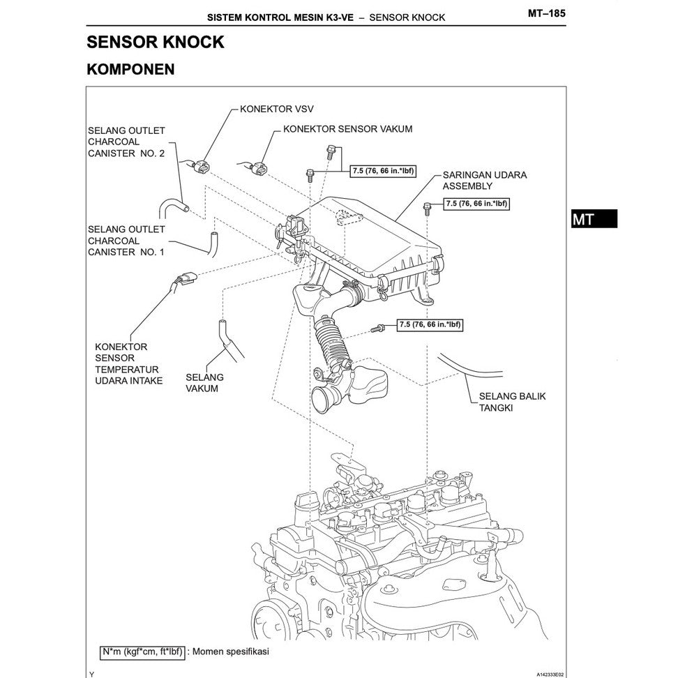 TOYOTA AVANZA F601/651 K3-VE (2004-2015) ENGINE SERVICE WORKSHOP MANUAL - BAHASA (INDO) VERSION - Image 5