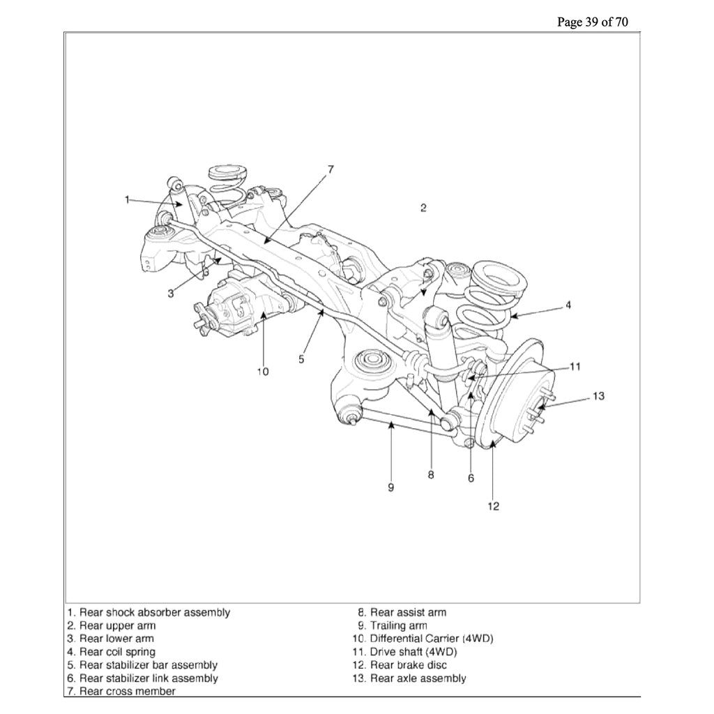 HYUNDAI SANTA FE CM (2007-2012) SERVICE WORKSHOP MANUAL - Image 9