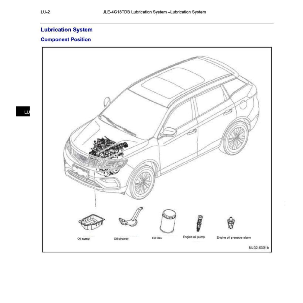PROTON X70 (2019-2023) SERVICE WORKSHOP MANUAL WORKBOOK - Image 10