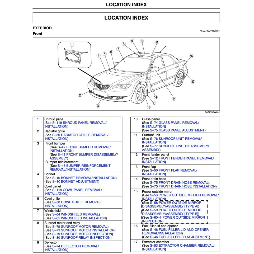 MAZDA 6 GG (2002-2007) SERVICE WORKSHOP MANUAL - Image 9