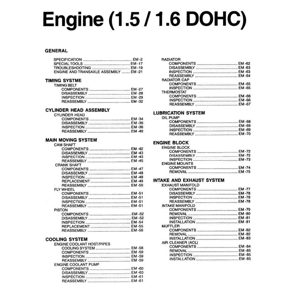 HYUNDAI GETZ (2002-2011) SERVICE WORKSHOP MANUAL - Image 4