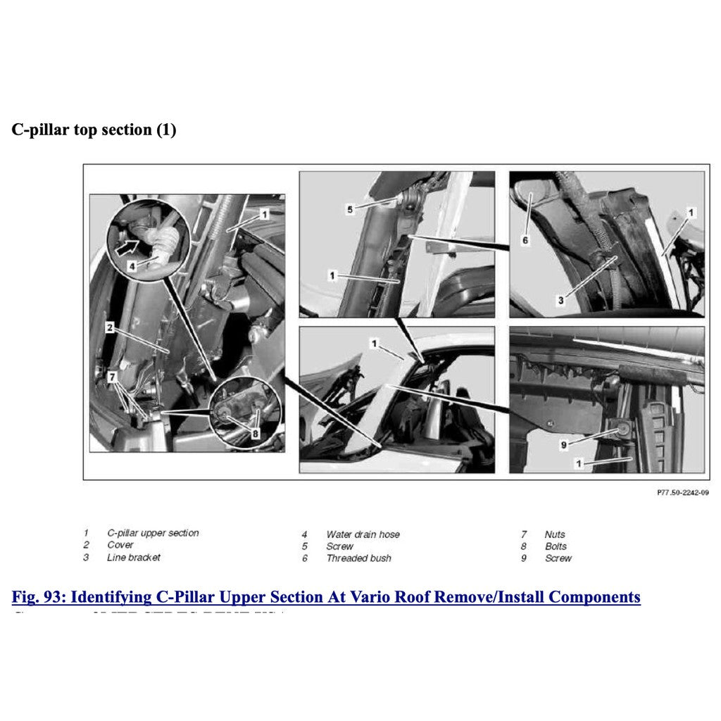 MERCEDES-BENZ SLK R172 (2011-2020) VARIO ROOF SERVICE REPAIR MANUAL - Image 10