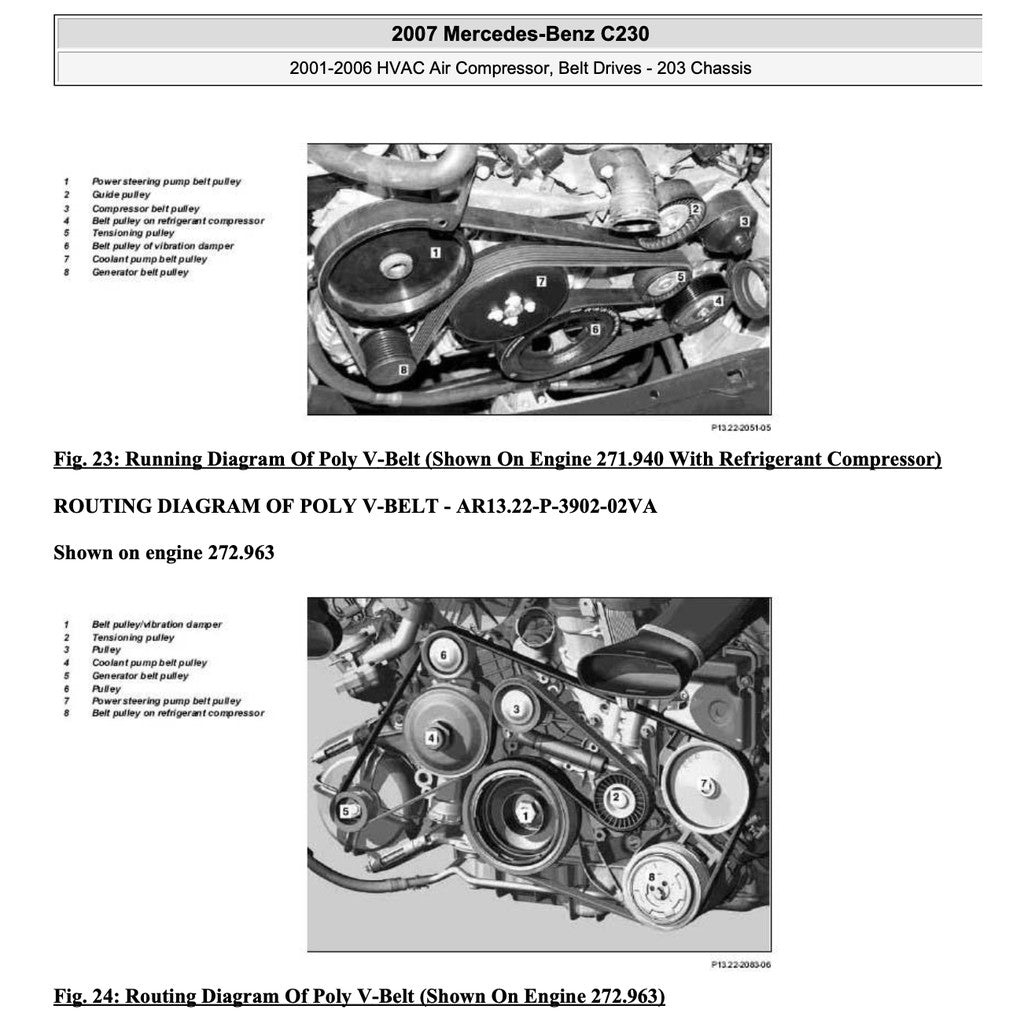 MERCEDES BENZ C-CLASS W203 C230 (2001-2007) SERVICE WORKSHOP MANUAL - Image 8