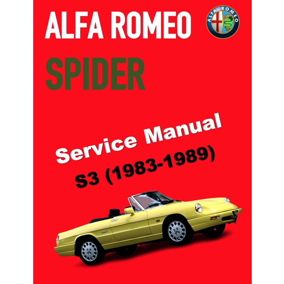 ALFA ROMEO SPIDER S3 (1983-1989) SERVICE REPAIR WORKSHOP MANUAL
