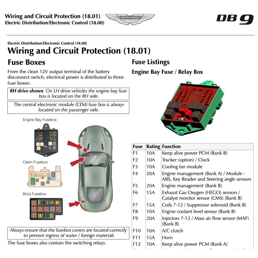 ASTON MARTIN DB9 (2005-2016) SERVICE WORKSHOP MANUAL - Image 10