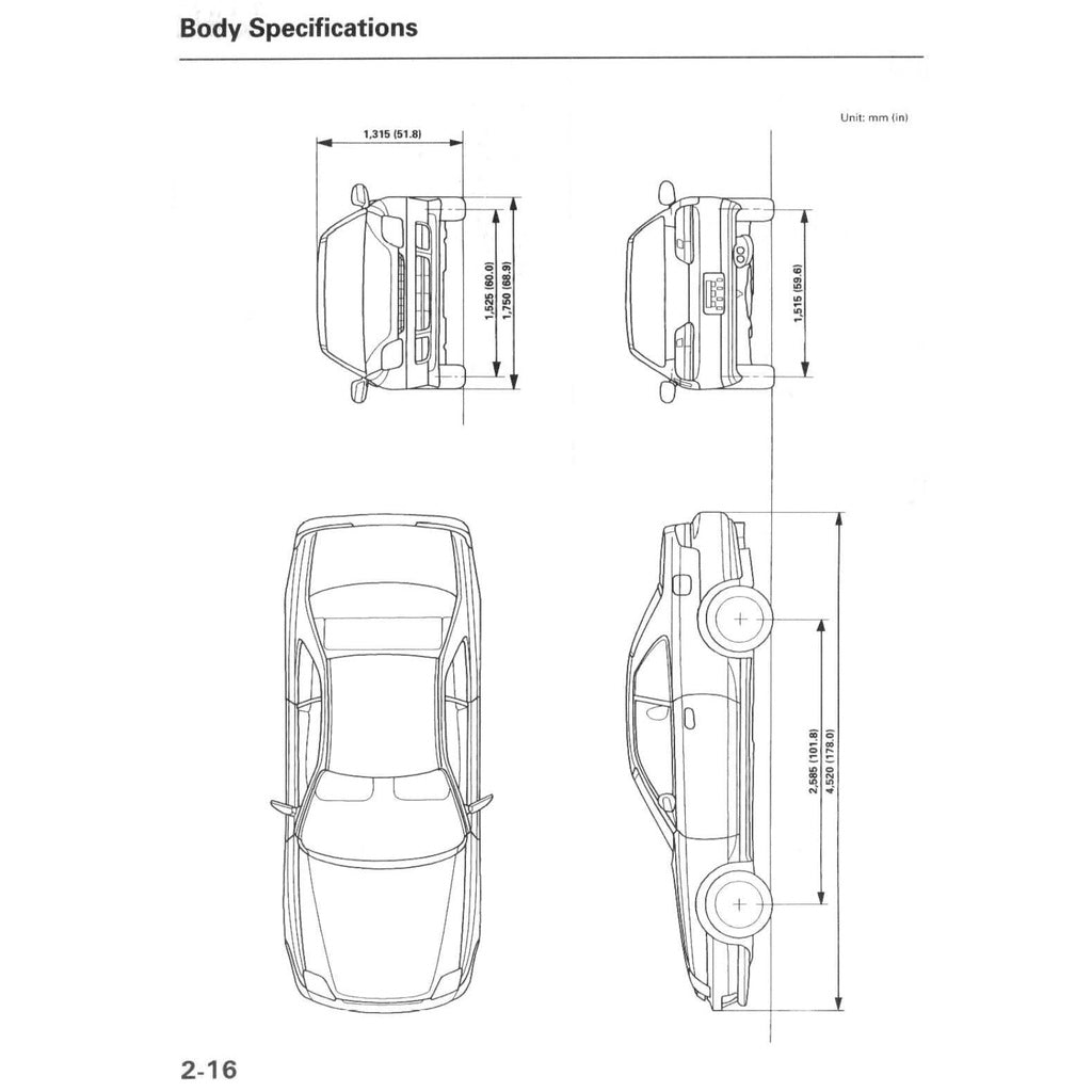 HONDA PRELUDE BB5-9 (1997-2001) SERVICE WORKSHOP MANUAL - Image 4