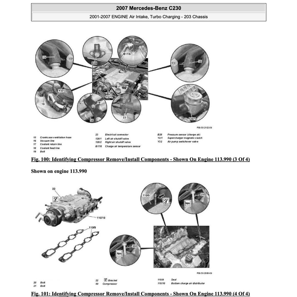 MERCEDES BENZ C-CLASS W203 C230 (2001-2007) SERVICE WORKSHOP MANUAL - Image 10