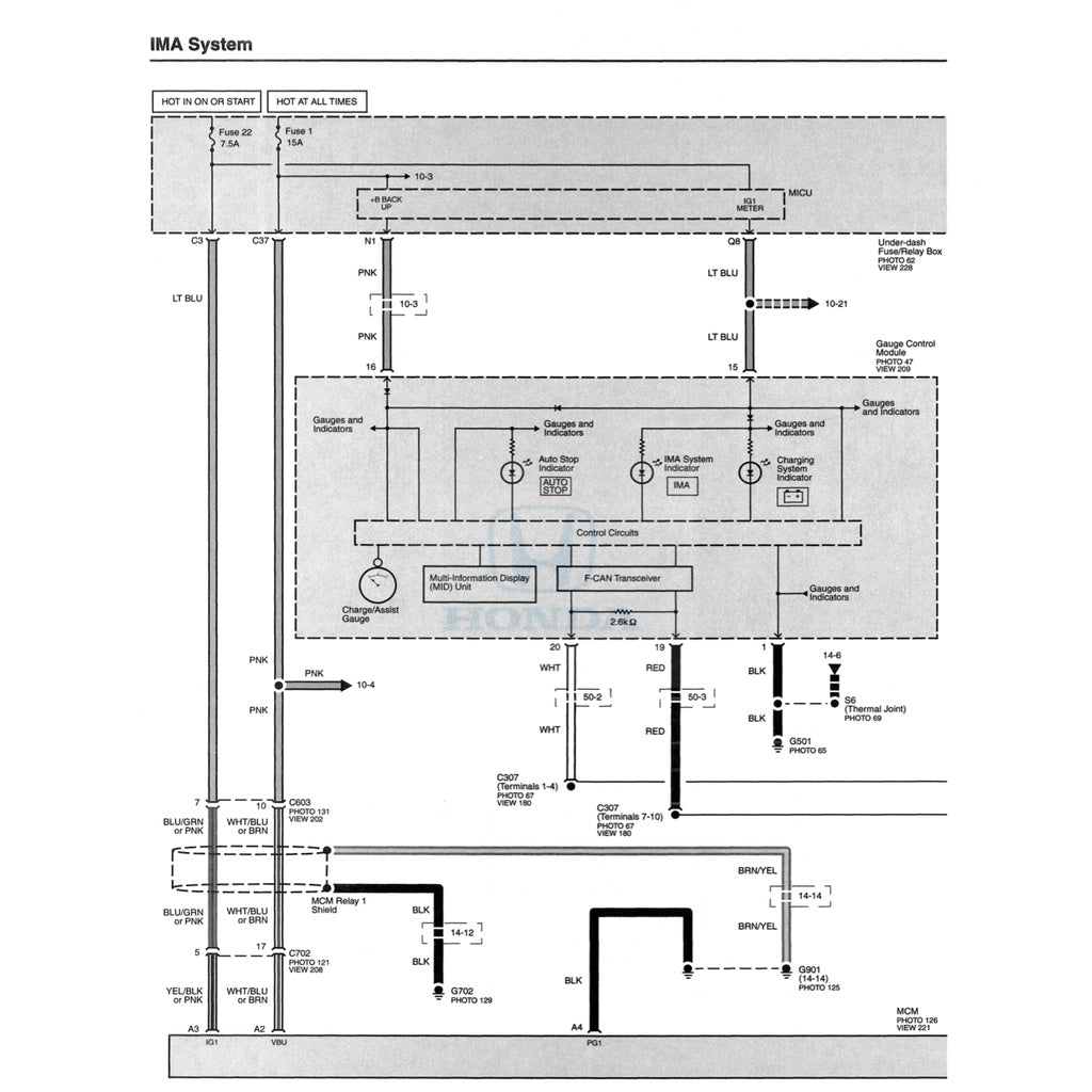 HONDA INSIGHT HYBRID (2009-2017) SERVICE WORKSHOP MANUAL + ELECTRICAL TROUBLESHOOTING MANUAL - Image 10