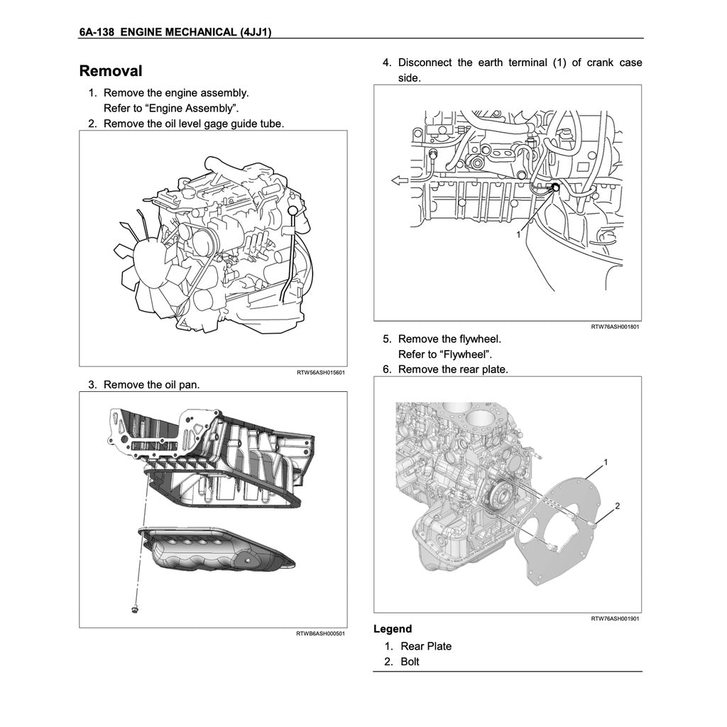 ISUZU ENGINE 4JJ1 SERVICE WORKSHOP MANUAL / ISUZU D-MAX - Image 10