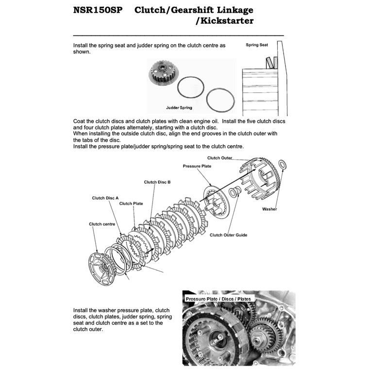 HONDA NSR 150SP (1997-2010) SERVICE WORKSHOP MANUAL + PARTS CATALOGUE + OWNER'S MANUAL - REPSOL REPLICA - Image 9