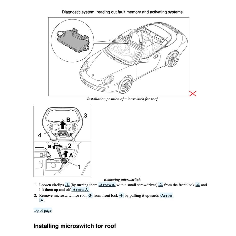 PORSCHE 911 997 (2004-2013) CONVERTIBLE TOP/ TARGA TOP SERVICE REPAIR MANUAL - Image 9