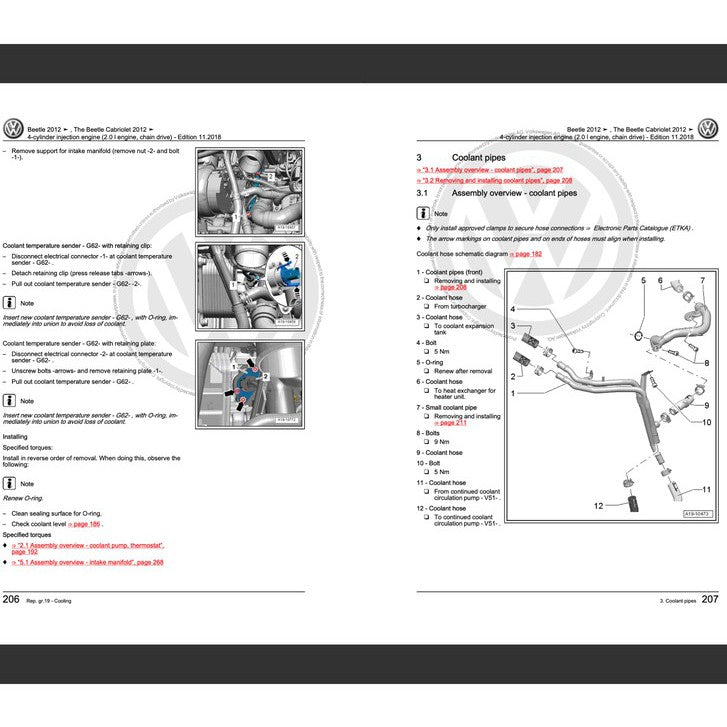 VW NEW BEETLE A5 (2012-2019) FACTORY SERVICE WORKSHOP MANUAL - Image 10