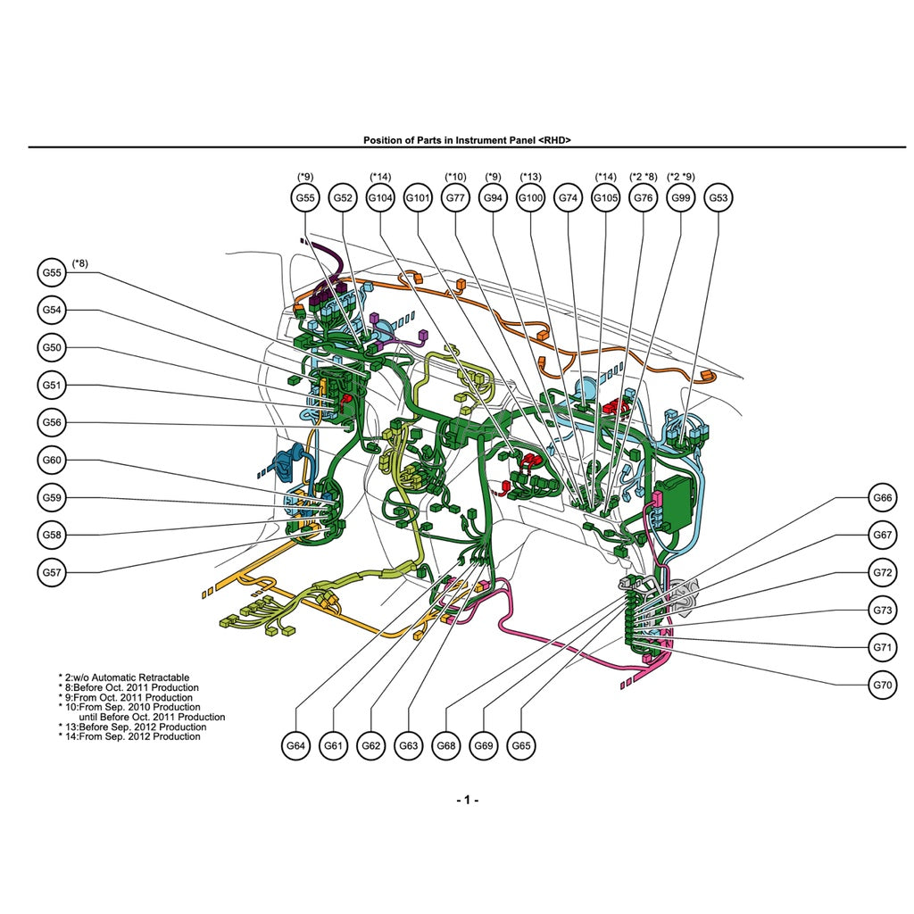 TOYOTA ALPHARD / VELLFIRE ANH20 / GGH20 (2008-2015) SYSTEM WIRING DIAGRAMS + WIRE ROUTING+ RELAY LOCATIONS - Image 3