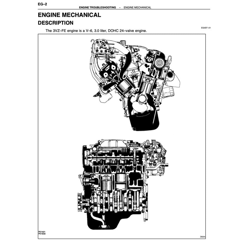 TOYOTA CAMRY ACV20 (1997-2001) SERVICE WORKSHOP MANUAL - Image 10