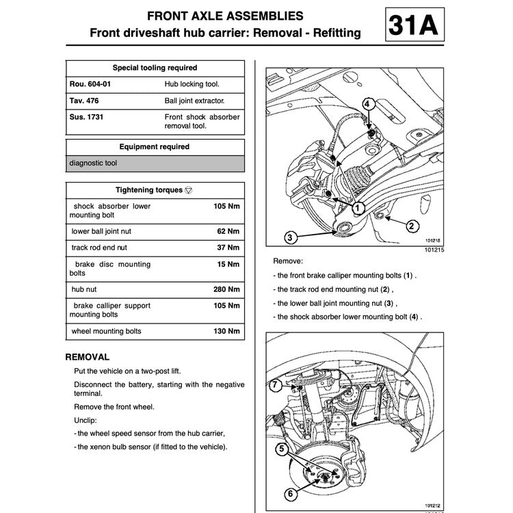 RENAULT SCENIC II J84 (2003-2009) SERVICE WORKSHOP MANUAL - Image 5