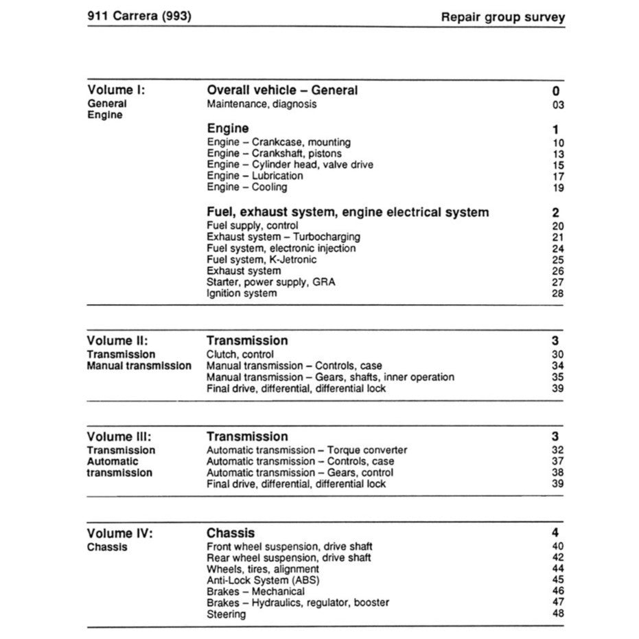 PORSCHE 911 993 (1994-1998) SERVICE WORKSHOP MANUAL + PARTS CATALOGUE - Image 4