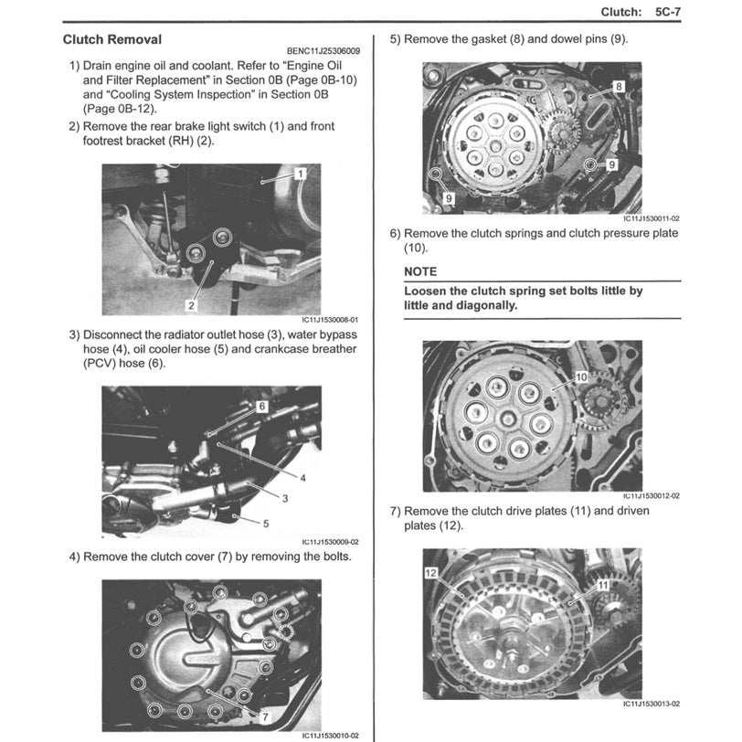 SUZUKI V STORM V STROM VSTROM DL650 (2012-2016) SERVICE WORKSHOP MANUAL + PARTS CATALOGUE + OWNER' MANUAL - Image 9