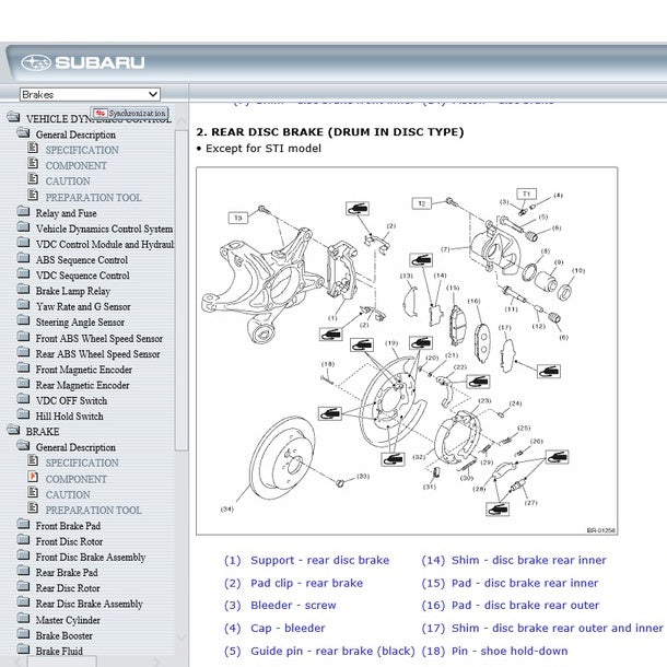 SUBARU LEVORG (2015-2020) SERVICE WORKSHOP MANUAL - Image 4
