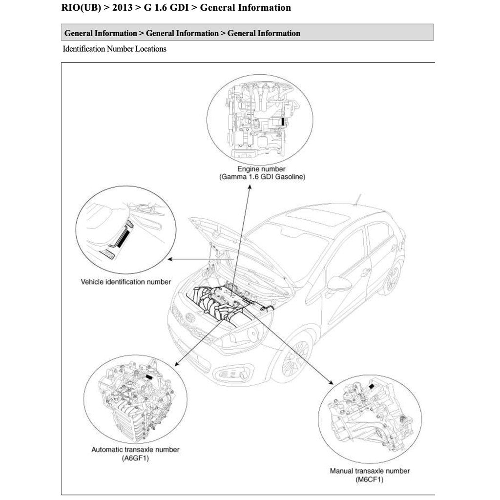 KIA RIO UB/LX (2011-2017) SERVICE WORKSHOP MANUAL - Image 3