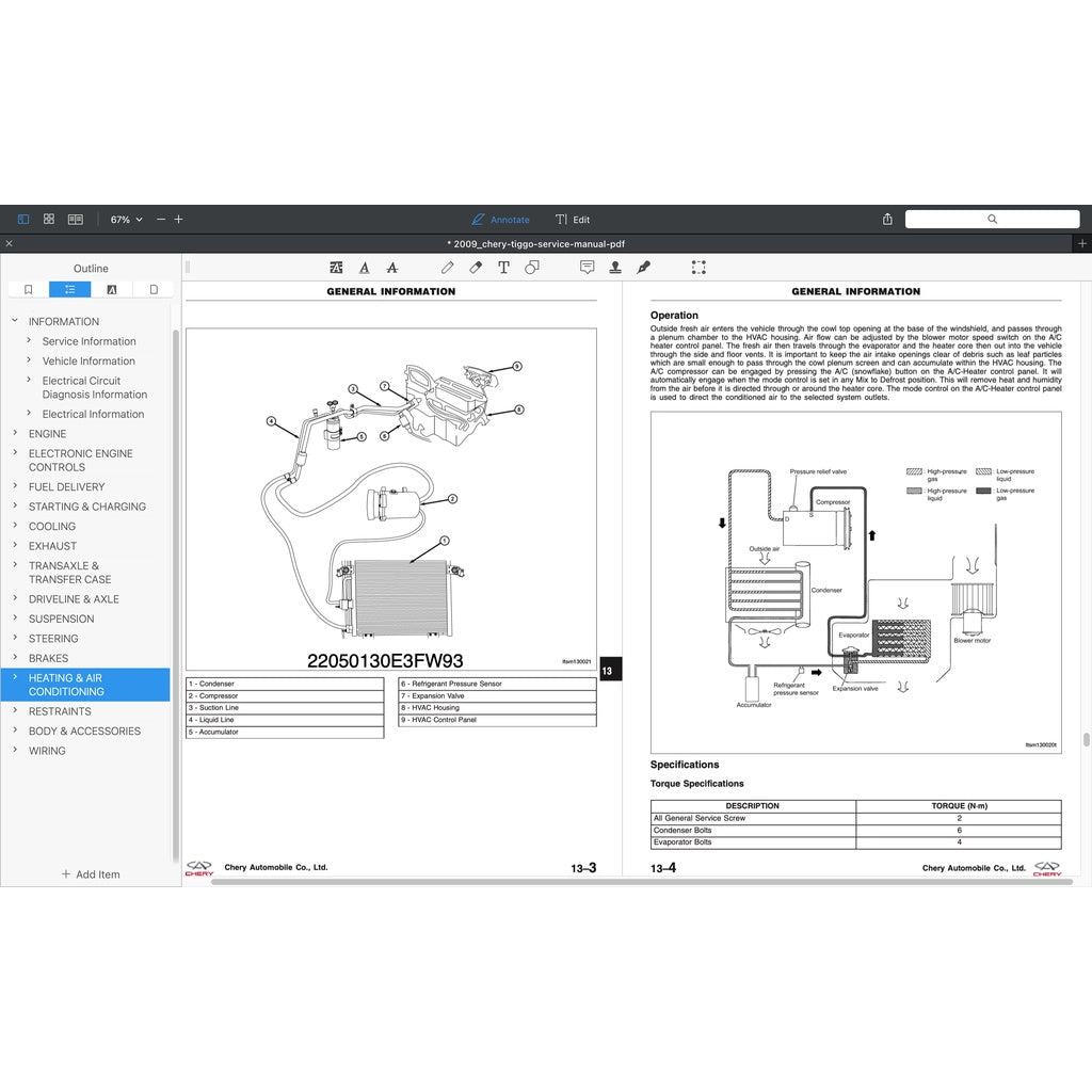 CHERY TIGGO 3 (2005-2010) SERVICE WORKSHOP MANUAL - Image 8