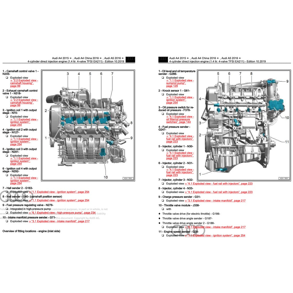 AUDI A4 B9 (2016-2024) SERVICE WORKSHOP MANUAL - Image 10