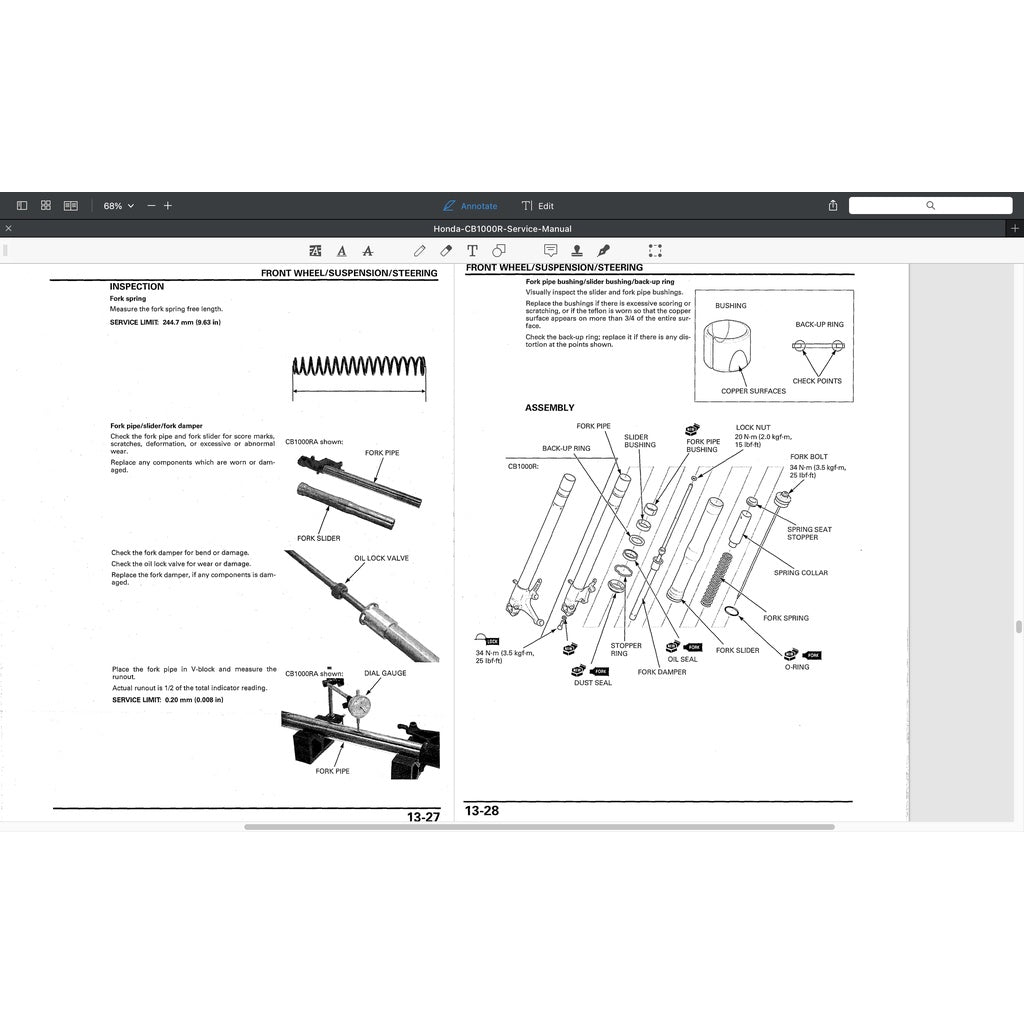 HONDA CB1000R SC60 (2009-2017) SERVICE WORKSHOP MANUAL + OWNER'S MANUAL / CB 1000 R - Image 5