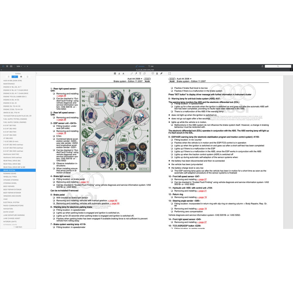 AUDI A4 B8 (2008-2016) SERVICE WORKSHOP MANUAL - Image 7