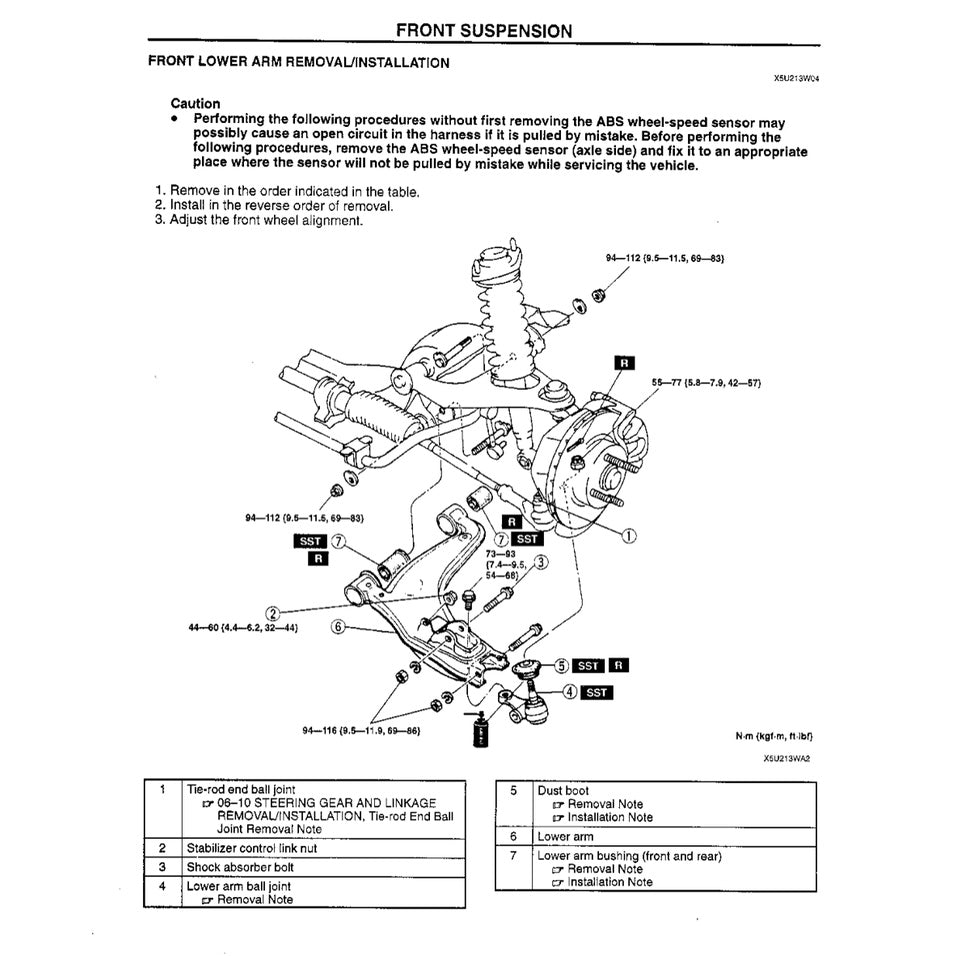 MAZDA MX-5 MIATA NB SERIES (1999-2004) SERVICE WORKSHOP MANUAL - Image 8