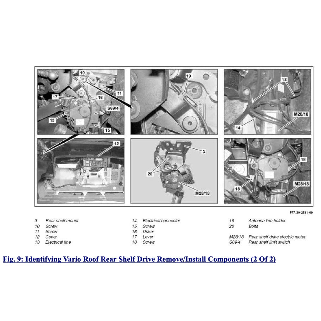 MERCEDES-BENZ SLK R172 (2011-2020) VARIO ROOF SERVICE REPAIR MANUAL - Image 5