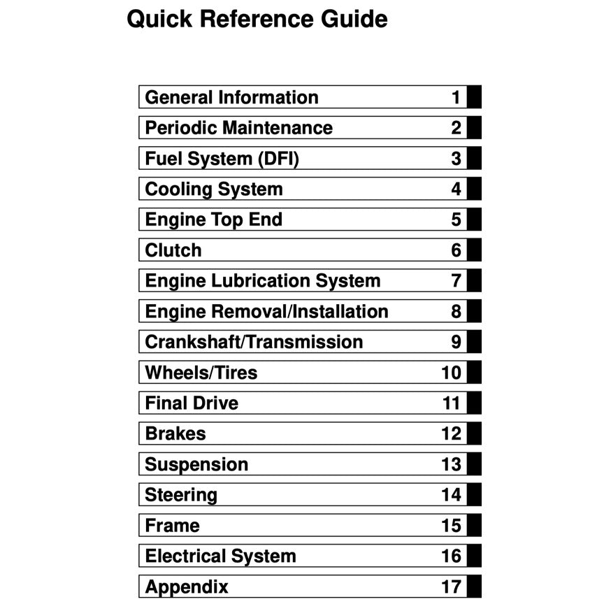 KAWASAKI NINJA Z1000 SX (2017-2019) SERVICE WORKSHOP MANUAL + PARTS CATALOGUE + OWNER'S MANUAL - Image 4