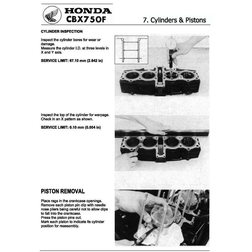 HONDA CBX 750F (1983-1988) SERVICE WORKSHOP MANUAL + PARTS CATALOGUE + OWNER'S MANUAL - Image 8