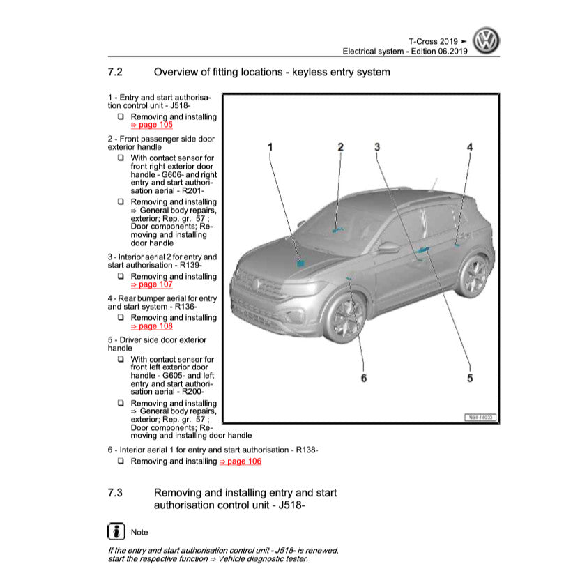 VW T-CROSS C11 (2019+) SERVICE WORKSHOP MANUAL - Image 9