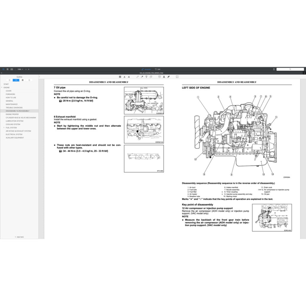 NISSAN UD DIESEL ENGINE FE6 / FE6A / FE6B / FE6T / FE6TA SERVICE REPAIR MANUAL - Image 3