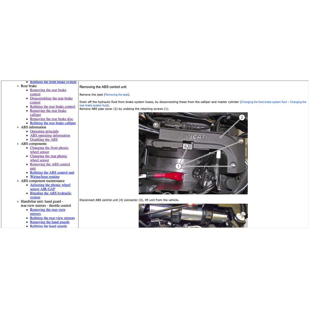 DUCATI MULTISTRADA 1200S (2013-2014) SERVICE WORKSHOP MANUAL + PARTS CATALOGUE + OWNER'S MANUAL - Image 4